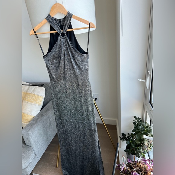 Ted Baker Shimmery silver gown size small - Picture 2 of 9